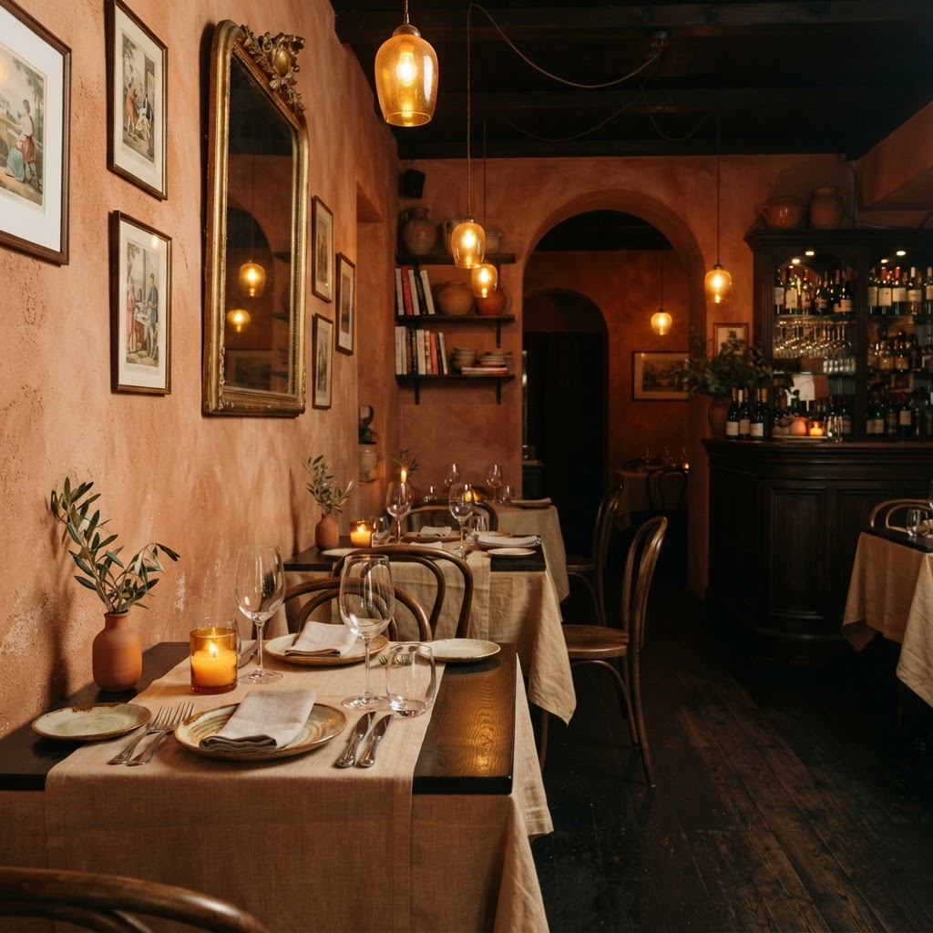 The Savora private dining room, set for a party